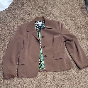 Studio Brown Blazer Tailored Wool Blend